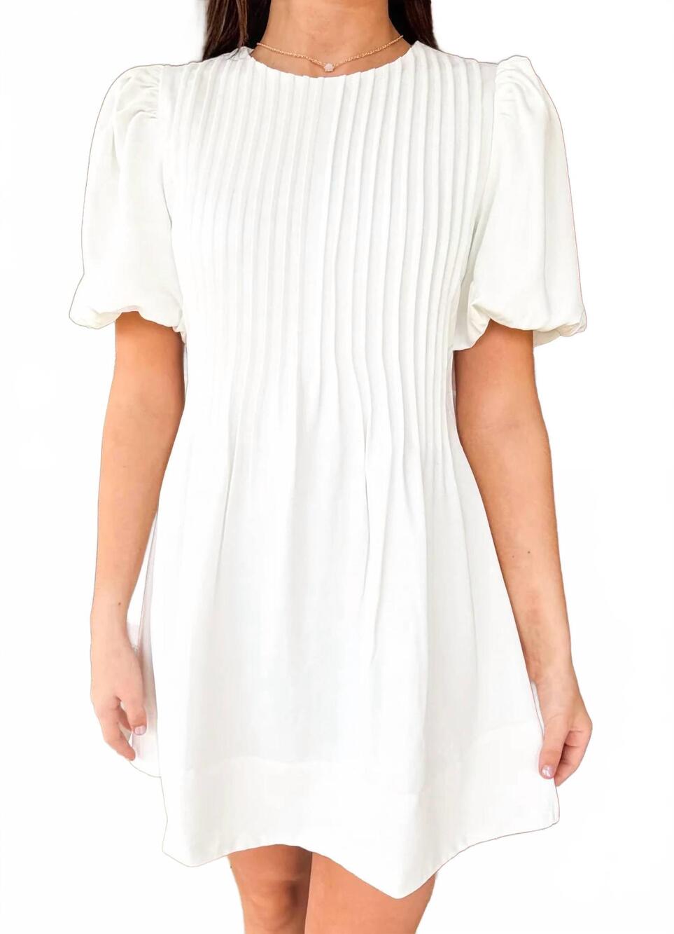 NEW TCEC dream about you mini dress in white